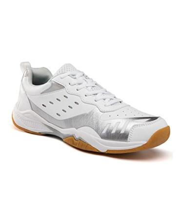 LUPWEE Pickleball Shoes for Men Women All Court Tennis Shoes Lightweight Indoor Outdoor Court Training Racketball Squash Volleyball Sneaker Shoes 12.5 Women/11 Men White