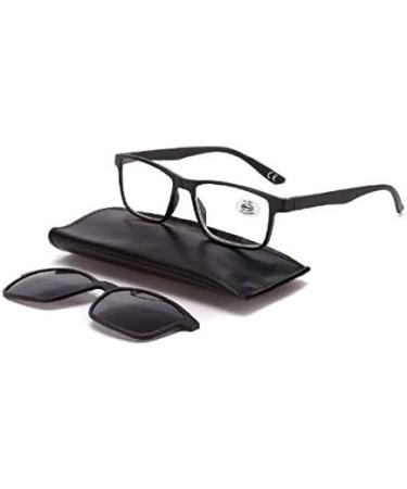 Buy Polarized Reading Sunglasses +2.00 Diopters - Stylish Magnetic Clip-on Sports Glasses for Women & Men Available in Blue Red & Black - Buy Online on GoSupps.com