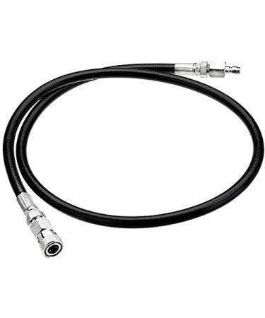 HPDMC PCP Charging Adaptor with 36'' Black Hose SCBA Charging Connector 1/8 Male to 1/8 Female