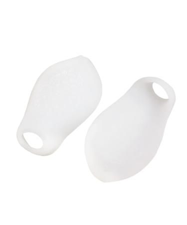 Healeved Separators Bunion Straightener Toe Straightener Little Toe Protectors Splitter Spreader Toe Separator for Bunion Toe Straighter P04 Applicator Care White Toe Pair