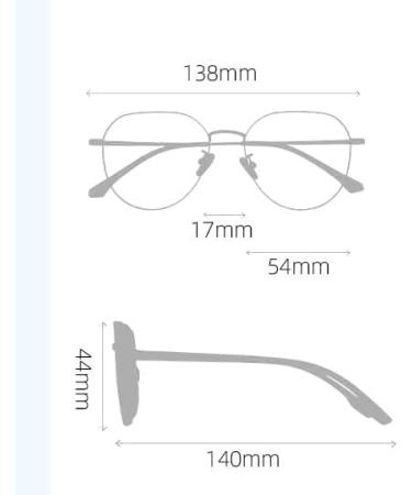 Shop Qinzhenz Oversized Clear Vision Reading Glasses - Anti-Blue Light Aviator Style (+350 C6) | International Shipping Available - Buy Online on GoSupps.com