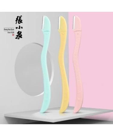 ZHANGXIAOQUAN LINGYUE 3 Pcs Eyebrow Shaver Eyebrow Shave Hair Removal Blades Trimmer Shaper Remover Beauty Knife for Women(PINK YELLOW GREEN) - Buy Online on GoSupps.com