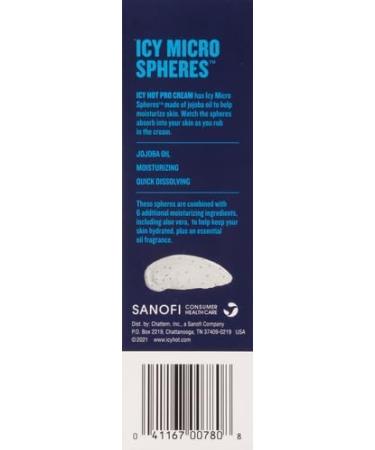 Icy Hot Pro Cream with Micro Spheres - 2 oz | Fast Acting Pain Relief | International Shipping Available - Buy Online on GoSupps.com