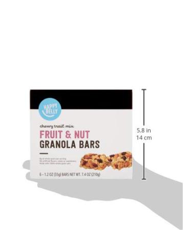 Happy Belly Fruit & Nut Chewy Trail Mix Granola Bars - 6 Count (Pack of 1) - Buy Online on GoSupps.com