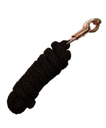 Brama West F hrtrit Horse with panic hook ros gold - tie rope for horses ponies shetty - length 2m tiege trick leading line - brown