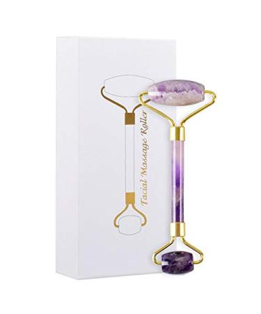Jade Rollers Jade Roller and Gua Sha Set Jade Roller for Face Massager Anti-Aging Treatment Muscle Relaxation Facial and Neck Skin and Cheek Firming Gold