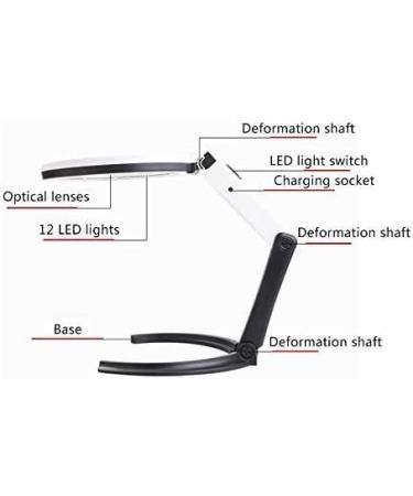Magnifying Glasses Vision aids Magnifying Glass Super Clear 1.5X 5X Anti-Fall Reading Elderly Students Convenient LED Lights Collapsible Extension Mirror Stationery Office Supplies 1PCS Journey - Buy Online on GoSupps.com
