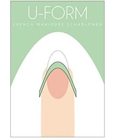 French Manicure Stencil U-Shape - Perfect Smile Line Guides - Pack of 30 | International Shipping Available - Buy Online on GoSupps.com