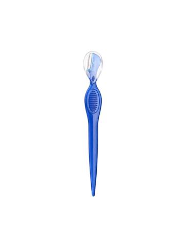 Outil de maquillage fournitures de toilettage rasoir pour les yeux brun rasoir pour le visage accessoires coiffure tondeuse sourcils Prink outils pochoir sourcils Bleu transparent