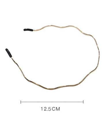 Aeyistry Retro Big Wave Line Metal Headband | Gold Hair Accessories - Buy Online on GoSupps.com