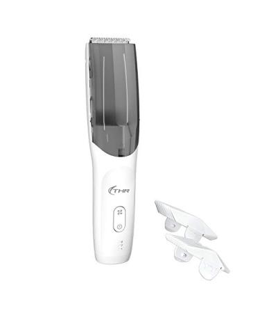 Thrainy Professional baby clippers  ultra-quiet cordless rechargeable clipper  smart vacuum sucking snipped hair clipper for babies' hair cutting kit  white
