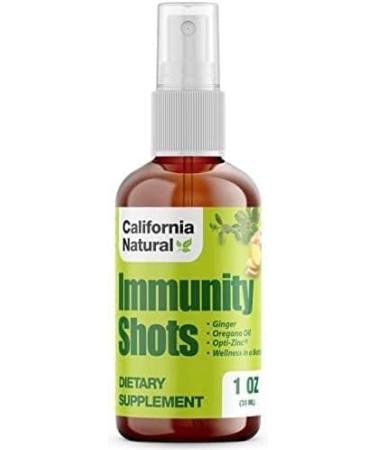 California Natural Immunity Shots 1oz Bottle Organic Ginger Root Oregano Oil - Potent & Pure Immune System Booster - Immune System Support & Wellness Shot (Pack of 1) - Buy Online on GoSupps.com