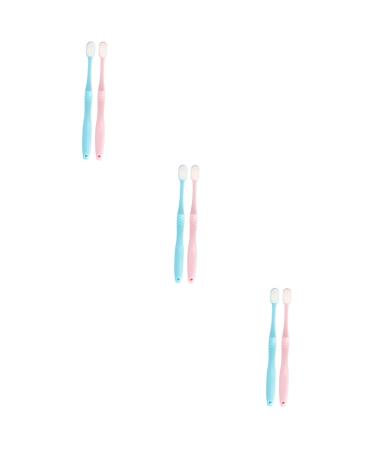 Healvian 6 Stk nano Ultrafine soft toothbrush gum care toothbrush children's toothbrush hand toothbrush tooth cleaning tools long pregnant woman soft fur capacity