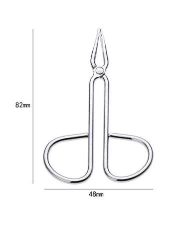 LASSUM Stainless Steel Eyebrow Scissors Shaped Tweezers - 2 PCS Straight Tip Clip - Buy Online on GoSupps.com
