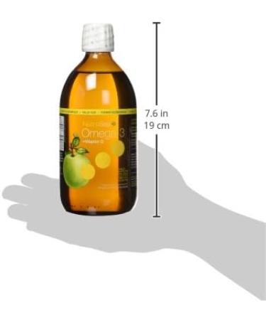 Nature's Way NutraSea Omega-3 and Vitamin D Supplement - Fish Oil with EPA and DHA Support Healthy Heart and Brain Help Build Strong Bones and Teeth & Help Support Immune System Crisp Apple Flavour 500 ml Liquid Value Size - Buy Online on GoSupps.com