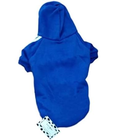 Ducomi Hood Dogs Sweatshirt - 100% Cotton Dog Sweater for All Breeds & Sizes - Warm Monochrome Coat from XS to 9XL (Blue XS) - Buy Online on GoSupps.com