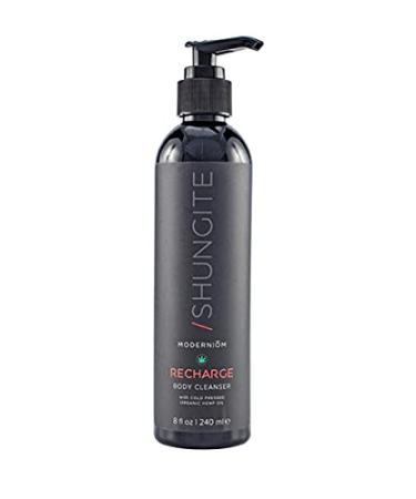 Modern  M Shungite Recharge Body Wash with Hemp Seed Oil | All Skin Types  Naturally Antibacterial  Organic Cleanser for Face  Hands  Body | Vegan  Non GMO  Not Tested on Animals  Handmade In USA