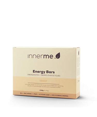 INNERME – Pack of 6 Energy Bars – Vanilla Flavor – Protein for Bodybuilding – 100% Vegan Recipe – Low in Sugars and Fats – 6 portions of 40g - 260g