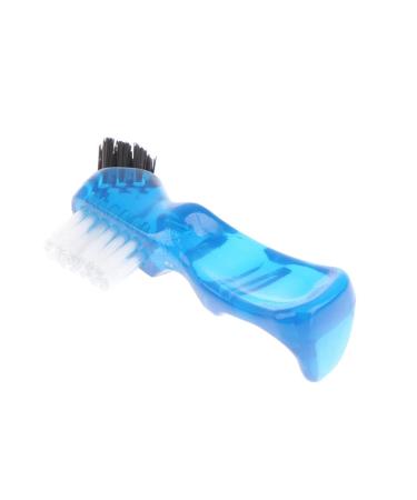 huxi-us 1PC Mini Bristles Denture Cleaning Brush Bristles False Teeth Brush Oral Care Tool for Aldult, one size (CLHB5123)