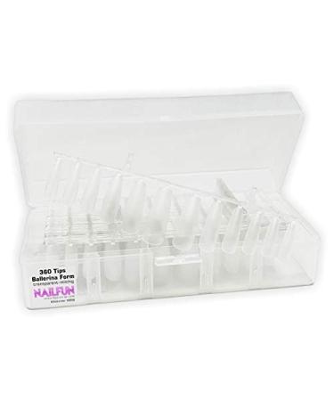Buy 360 Pcs Ballerina Artificial Nails Tips - Transparent-Milky in Storage Box | International Shipping Available - Buy Online on GoSupps.com