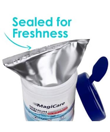 MagiCare Hand Sanitizer Wipes (2 Canisters) - 75% Alcohol - Premium Unscented Sanitizing Wipes for Home, Travel & More - 200ct Total - Buy Online on GoSupps.com