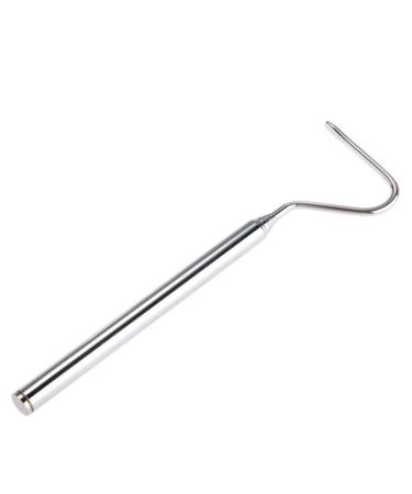 Tebinzi Snake Tongs | Stainless Steel Snake Catcher Tool Reptile Hook Length 6.30-26.78in Maintain A Safer Distance for Catching Controlling Moving Copperhead Silver