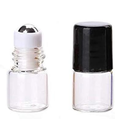 12 Pack 2ml Mini Clear Glass Roll-On Bottles - Refillable Essential Oil & Perfume Containers with Black Caps | Ideal for Cosmetics & Sampling - Buy Online on GoSupps.com