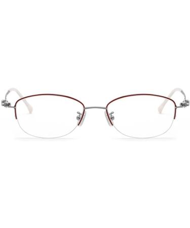 Parwana Anti-Blue Light Reading Glasses for Men & Women | Cute Red +250 Flat Light Mirror Eyewear - Buy Online on GoSupps.com