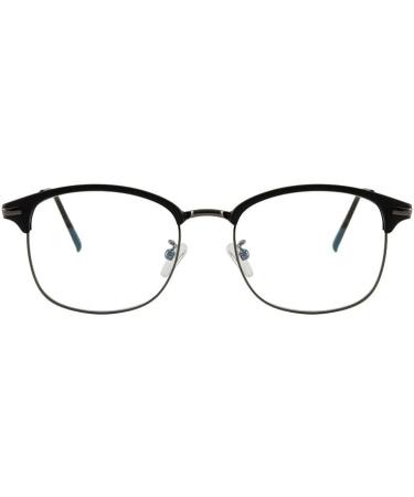 Newada Oversized Blue Light Blocking Reading Glasses for Men & Women - Metal HD Glare-Free Readers in Black-Gray (+1.00 Size) - Buy Online on GoSupps.com