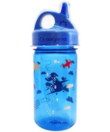 Nalgene Kids Sustain Grip-N-Gulp Water Bottle | 50% Recycled Plastic | Leak Proof Sippy Cup | BPA/BPS Free | Dishwasher Safe | 12oz | Orange/Blue - Buy Online on GoSupps.com