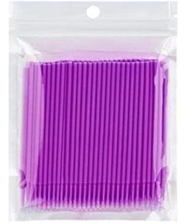 100pcs Micro Applicators Brushes Disposable Eyelash Extension Micro Brushes Micro Make Up Mascara Brushes for Eyelash Extension (Purple) - Buy Online on GoSupps.com