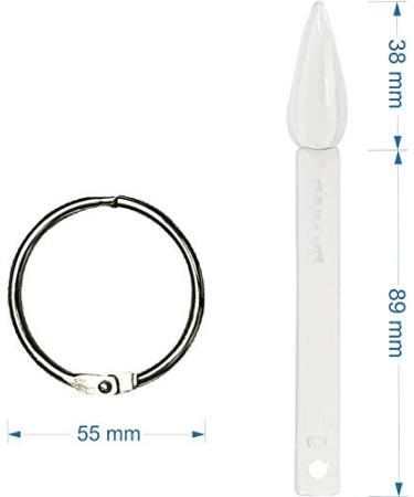 Tip Fan Stiletto Transparent Clear | 36 Presentation Nail Tips with Metal Ring | NAILFUN Nail Art Display - Buy Online on GoSupps.com