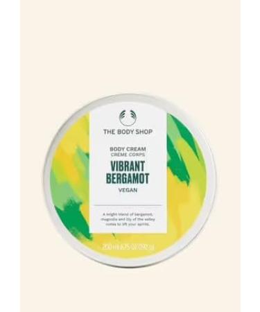 The Body Sho.p Vibrant Bergamot Body Cream- 200ML Body Moisturiser. Citrusy and Floral. Vegan