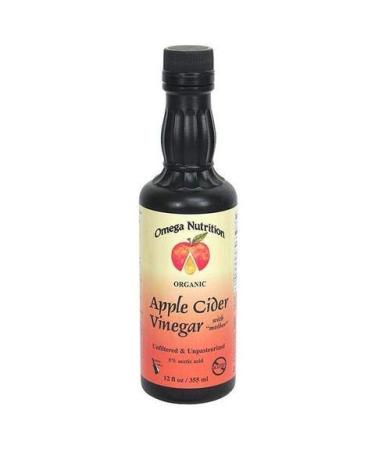 Omega Nutrition Certified Organic Apple Cider Vinegar 355ml (Pack of 4)