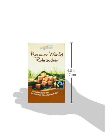 S dzucker Brown Cube Cane Sugar - Fair Trade 500g | Premium Sweetener for International Shipping - Buy Online on GoSupps.com