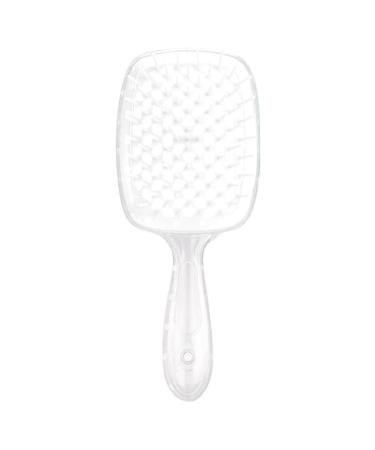 Comb Women's Scalp Massage Comb Hair Brush Women's Hollowed Out Home Salon Hair Styling Tool Comb Wide Tooth Comb (Color : Transparent-white)