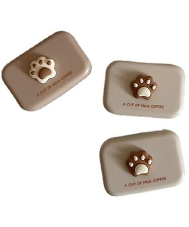 Miedeon travel contact lens container 4 pieces contact lenses etui wearingbar cute contact lenses etui contact lens container contact linens end can store travel set contact lens end can (beige)