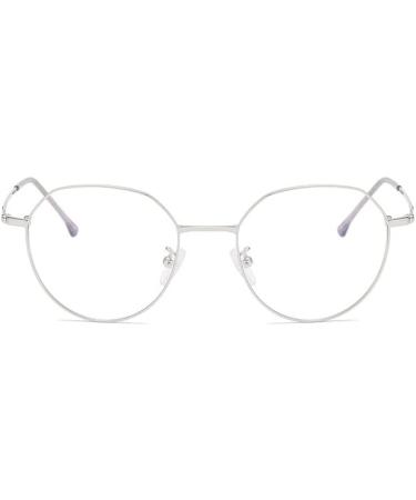 LTSRLL Retro Round Metal Reading Glasses - Oval Vintage Blue Light Blocking & Glare-Free Presbyopia Glasses (+250 Silver-Black) - Buy Online on GoSupps.com