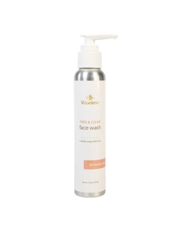 Waxelene Face Wash Free And Clear Travel Size 3.3oz 100ml For Sensitive Skin Safe eczema psoriasis dermatitis biodegradable reef safe