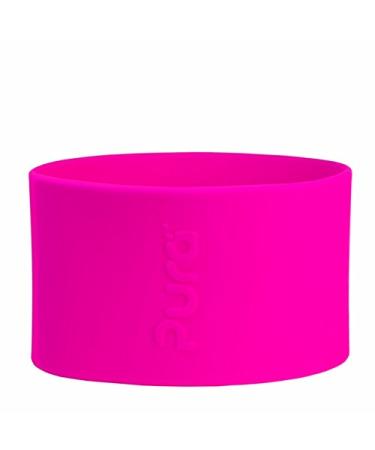 Pura Kiki Bottle Short Silicone Sleeves - Plastic-Free  Medical Grade  NonToxic  MadeSafe Certified | Adds Grip  Non-Slip  Removable | Provides Insulation for Hot & Cold Liquids | Pink