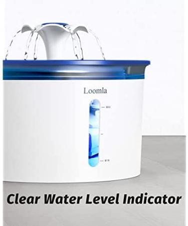 Loomla Cat Water Fountain 85oz/2.5L Indoor Automatic Dispenser with LED Lights & Filters, Navy Blue for Cats Dogs Pets - Buy Online on GoSupps.com