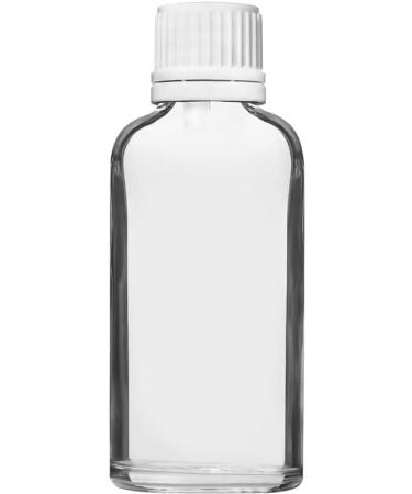Handsunity 50ml Small Clear Glass Droppers - 12 Pack with White Caps | Pharmacy Quality Aids - Buy Online on GoSupps.com