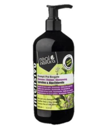 Real Natura Shampoo without salt reproduction Spirulina & Alga Chlorella 500 ml