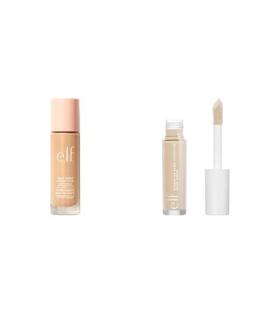 e.l.f. Halo Glow Liquid Filter Complexion Booster Fair/Light & Hydrating Camo Concealer Satin Finish Conceals Corrects & Highlights Light Ivory 0.203 Fl Oz (6mL)