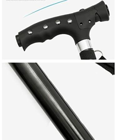 SilteD Adjustable Crutches Collapsible Elderly Adjustment Crutches Retractable Small Four-Corner Cane with Lights Parent's Gift - Buy Online on GoSupps.com