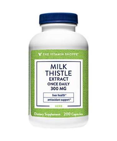 The Vitamin Shoppe Milk Thistle Extract 300 MG (200 Capsules) 200 Count (Pack of 1)