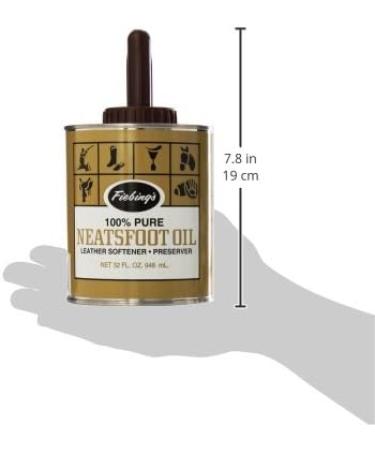 Fiebing's Pure Neatsfoot Oil 32 oz | Leather Softener | Comes with Applicator - Buy Online on GoSupps.com