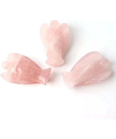 Natural Crystal Craft Hand Carved Crystal Angel Wings Rose Quartz Angel 2 inches Room Decoration Stone Mineral Specimen - Buy Online on GoSupps.com