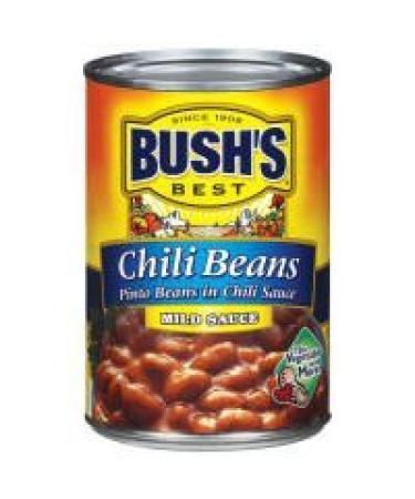 Bush's Chili Beans 16oz (Pack of 6) (Pinto Beans in Chili Sauce) (Mild)