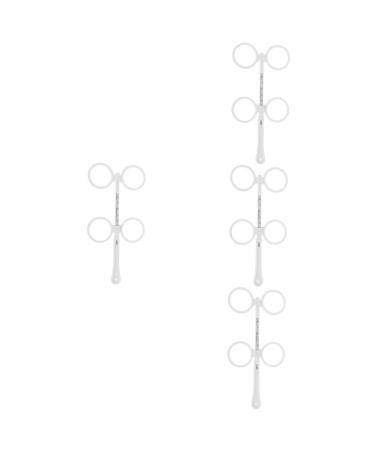 Uonlytech 4 pieces of glasses accessories Instrument fleet for objective optometry flipper optometry instrument with adjustable PD-vis-eye lens of mirror film white glass glasses frames